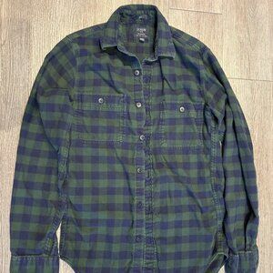 Blue Green XS Slim J Crew Flannel